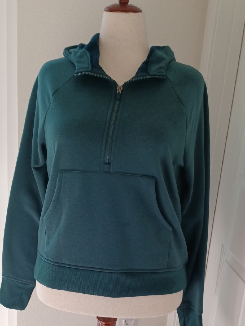 RBX Teal Half-Zip Hooded Pullover Large
